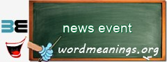 WordMeaning blackboard for news event